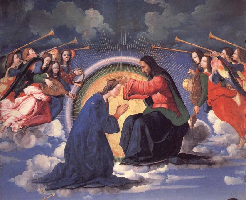 Ridolfo Ghirlandaio Detail of The Coronation of the Virgin oil painting image
